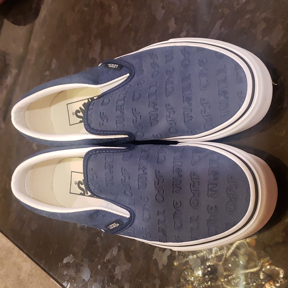 Vans leather slip on